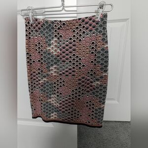Max Studio Multicolor Patterned Pencil Skirt